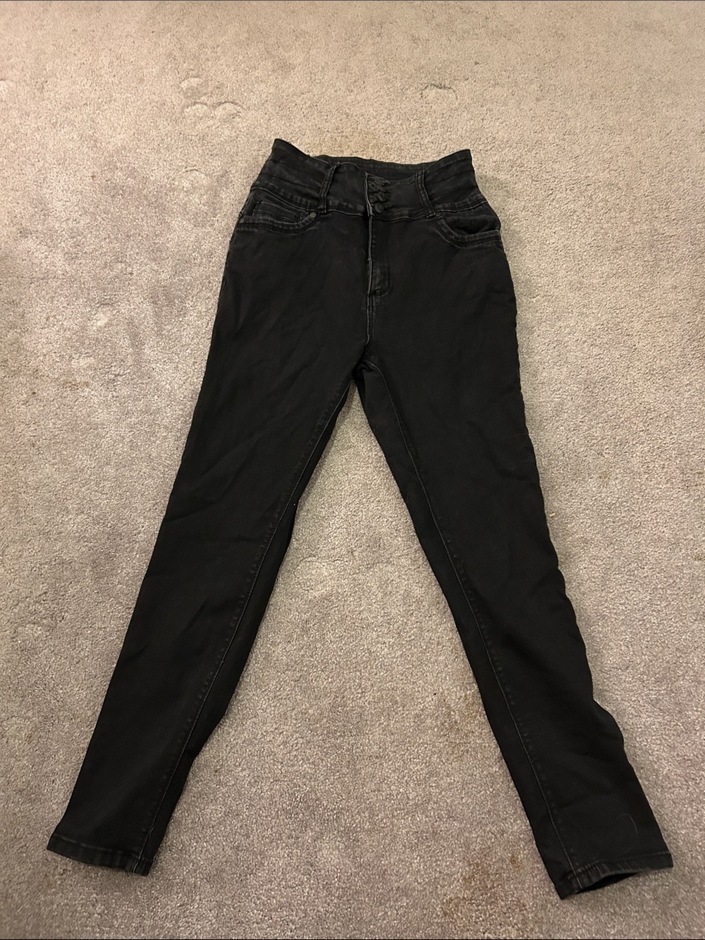 BAMBOO Black Skinny High-Rise Jeans